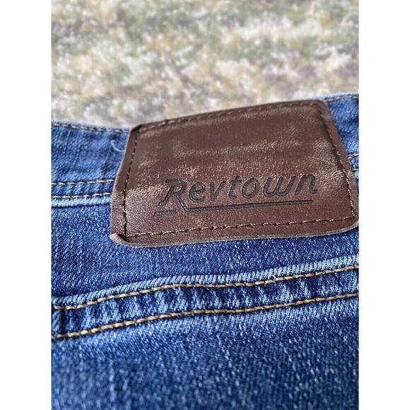 Revtown Automatic Jeans Men's 30 x 32 Dark Indigo Denim Straight - Picture 3 of 10